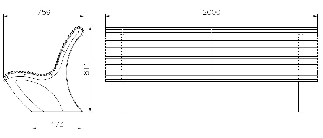 Banc acier Ragga 3